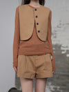INTO THE EAST 25 Spring/Summer Printed Embroidered Slim-Fit Cardigan ITE-E1DGSS017TN20KT-JT Caramel (E1DGSS045WT20TP)
